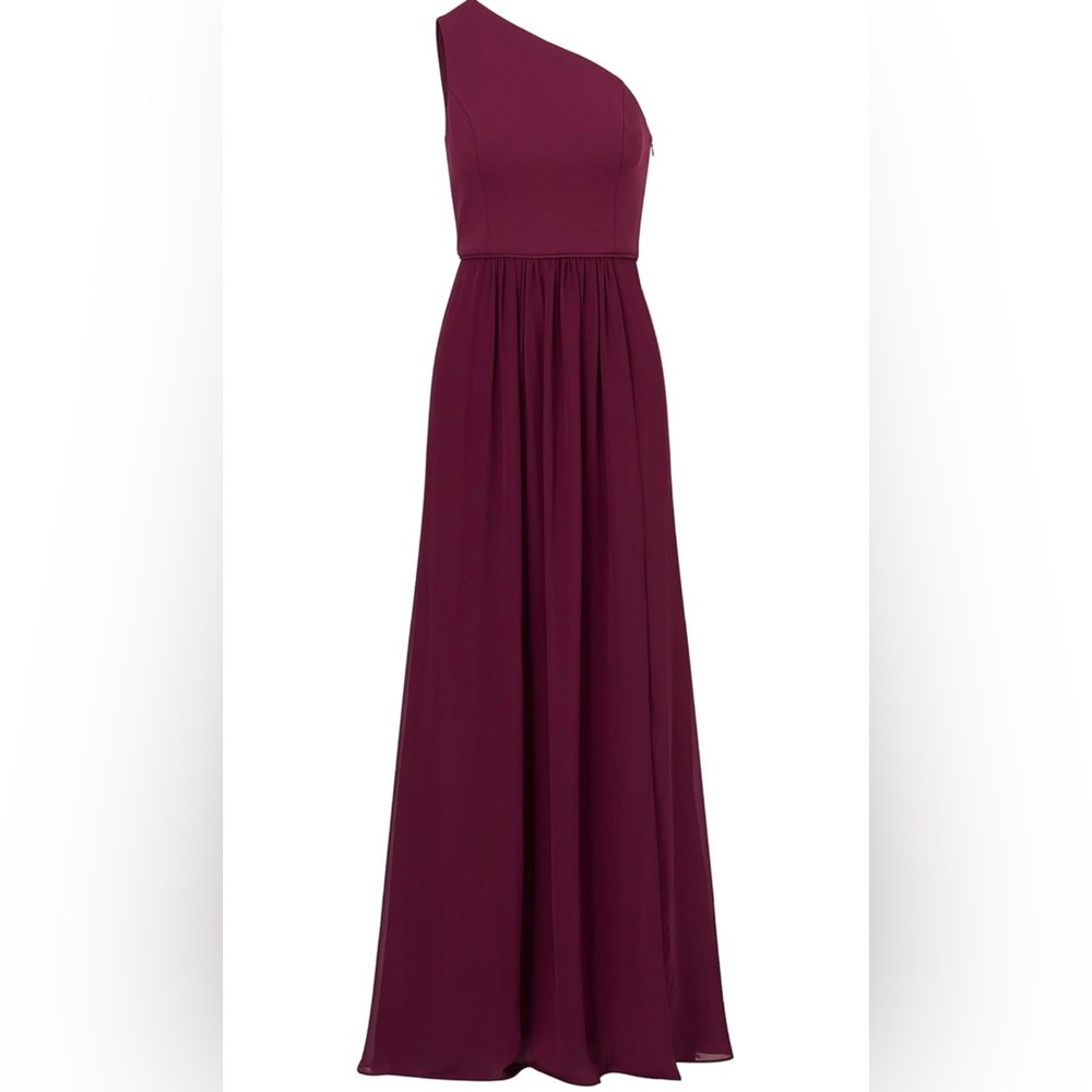 Adrianna Papell Women's One Shoulder Chiffon Gown Size 16 - Picture 5 of 8